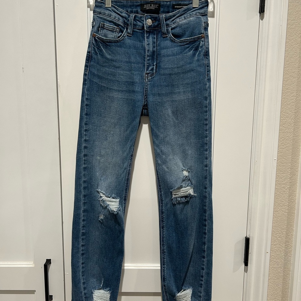 Judy Blue Straight Crop Jeans